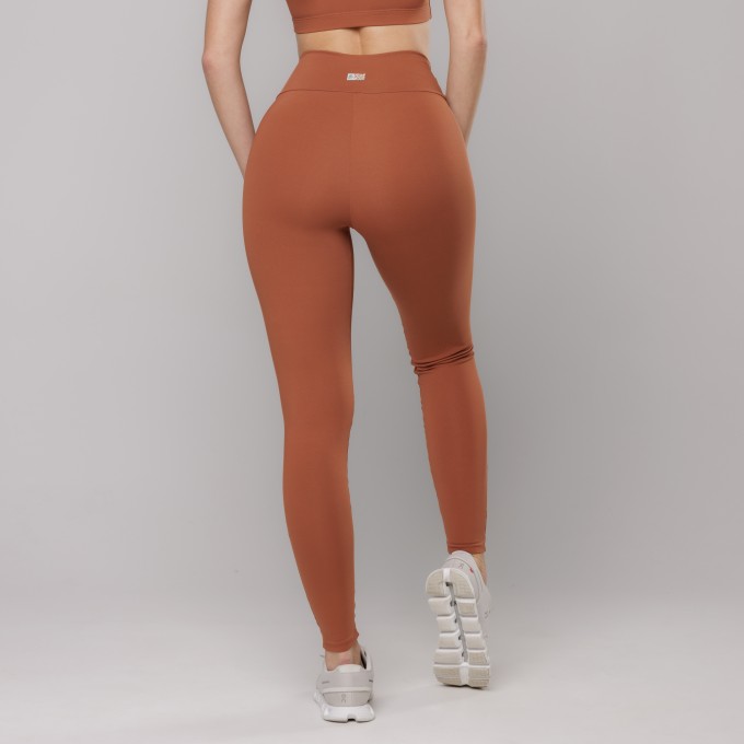 Legging Fitness Cós Transpassado Marrom